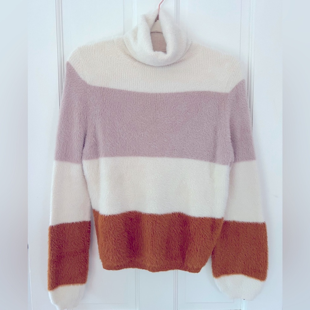 Stripped Turtleneck Sweater- Super Soft